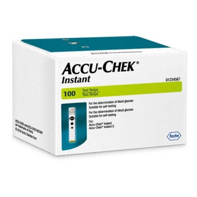 Accu Chek Instant 100 Teststreifen Box.