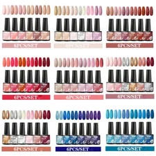 MTSSII Nail Gel Polish 6PCS Christmas Gel Nail Polish Set Home Salon DIY UV LED