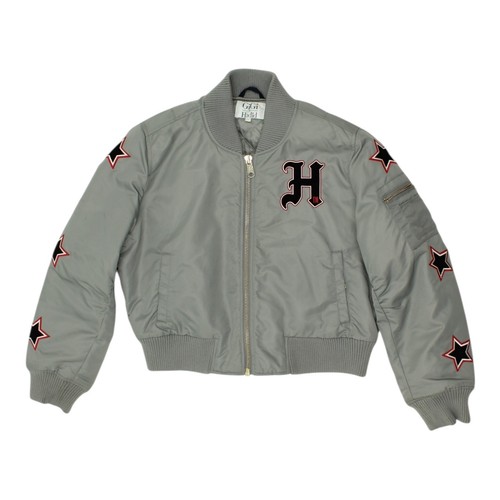 Tommy Hilfiger Womens Jacket | Vintage Gigi Hadid Quilted Grey Full Zip Bomber