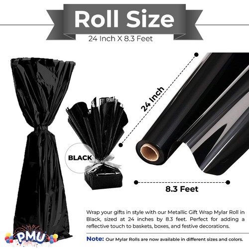 PMU Gift Wrap Mylar Roll Metallic 1.4 Mil PVC Film Reflective Foil Material - Picture 14 of 65