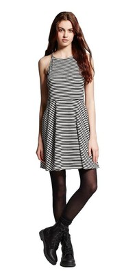 white halter neck skater dress