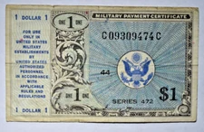 1948 SERIES 472 MPC $1 DOLLAR ~ PLATE #44 ~ VERY FINE! INV#474