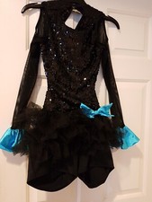 Weissman XLC Child Dance Costume. Black Sequin
