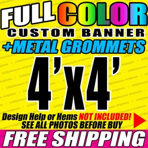 4 X 4 Custom Vinyl Banner 13oz Full Color Free Design Tool Vlu