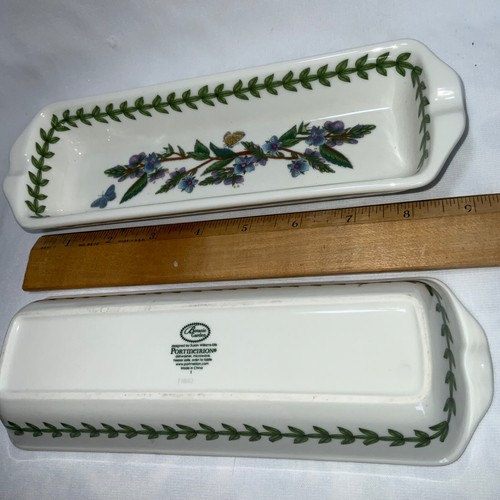 2 Portmeirion Corn On the Cob Dishes Set Botanic Garden EUC Butter Crackers - Picture 7 of 7