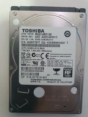 TOSHIBA MQ01ABD100 2.5" 1TB 5400 SATA (24h) FUNCIONAL - Imagen 1 de 2