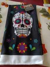 Halloween/Dias De Los Muertos Polyester Kitchen Towel 15x25 Inches New