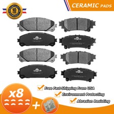 Front & Rear Ceramic Brake Pads for Lexus RX350 RX450h Toyota Highlander Sienna