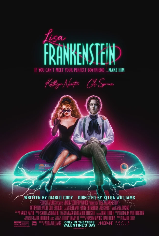 Lisa Frankenstein movie poster (b) : 11 x 17 inches