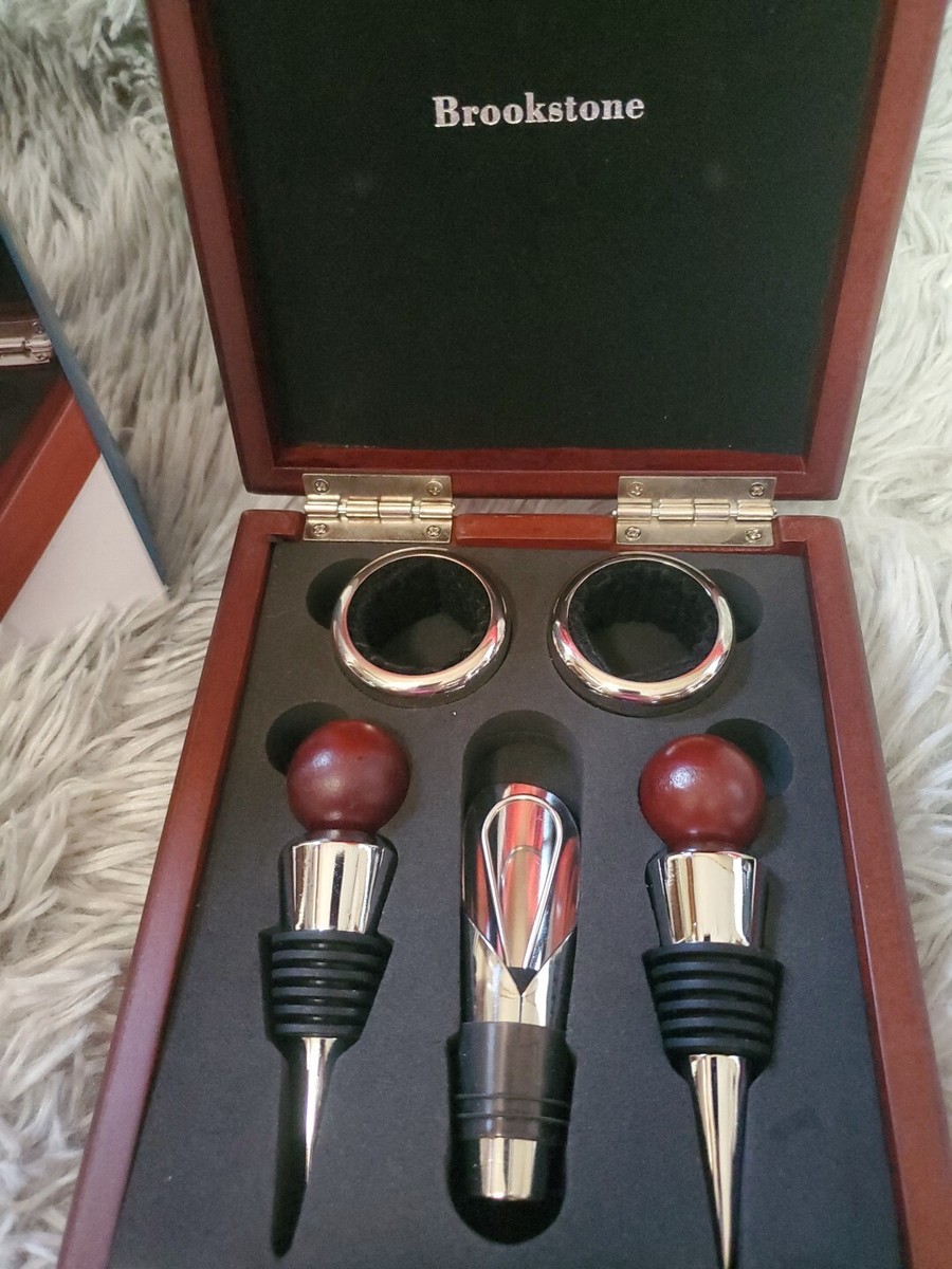 Brookstone 6-Piece Rosewood Wine Set NIB Open Box | eBay