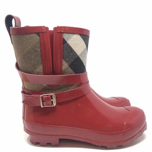 burberry red rain boots