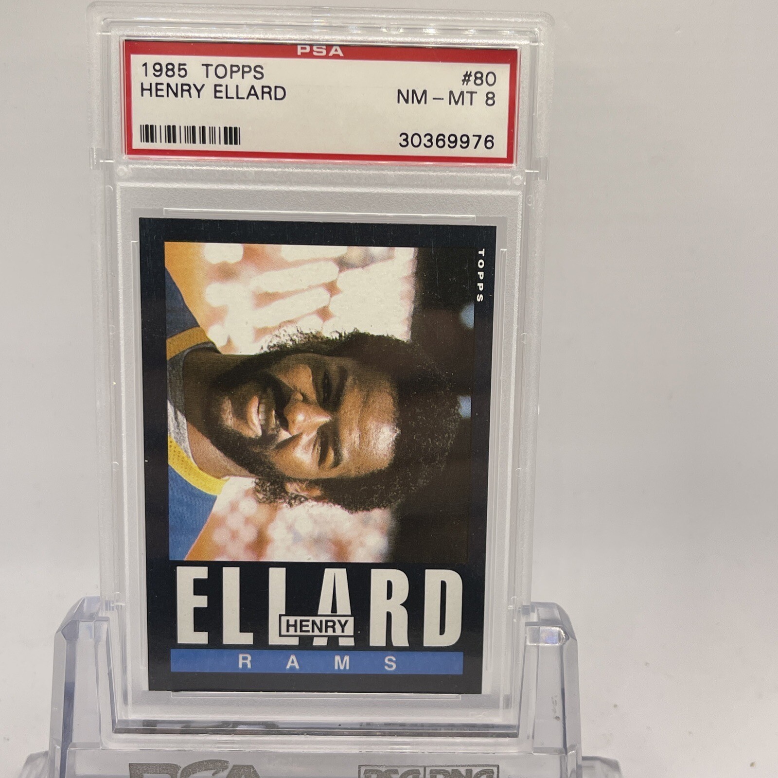 PSA 8 1985 TOPPS HENRY ELLARD #80 ROOKIE RC CARD NEAR MINT