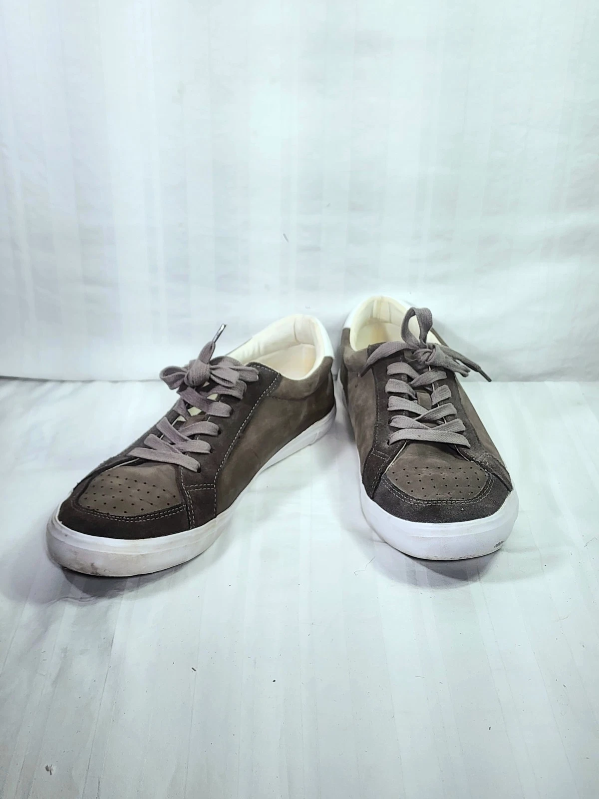 Men Aston Grey Flux Charcoal Suede Sneakers Leather Lace Up Fashion Sneakers 11