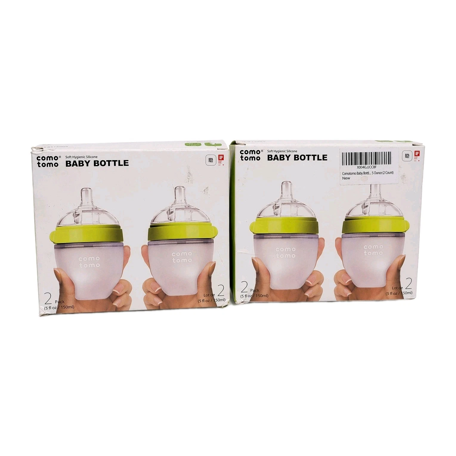 Comotomo Baby Bottle 5oz Silicone BPA Free Green 2 Pack Lot of 2 (4 Bottles)
Opens in a new window o