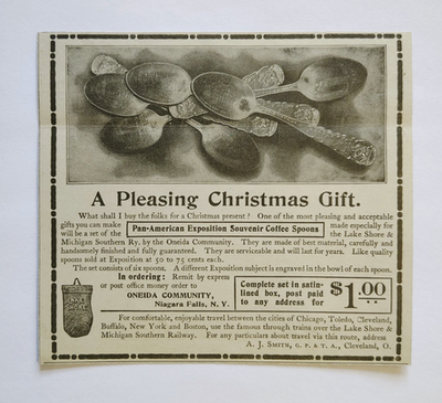 #ad #ad 1901 Oneida Community Coffe Spoons Advertisement Niagara Falls New York $16.95
