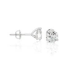 1/2 to 1 1/2 Carat Diamond Stud Earrings in 14k White or Yellow Gold (J-K, I2)