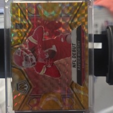 2024 Panini Mosaic Xavier Worthy NFL Debut Rookie Mosaic Prizm #285 Chiefs