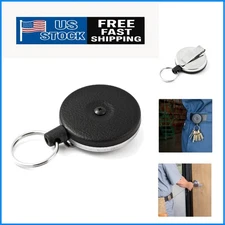 Retractable Key Holder with Corrosion-Resistant Split Ring – 1 Piece