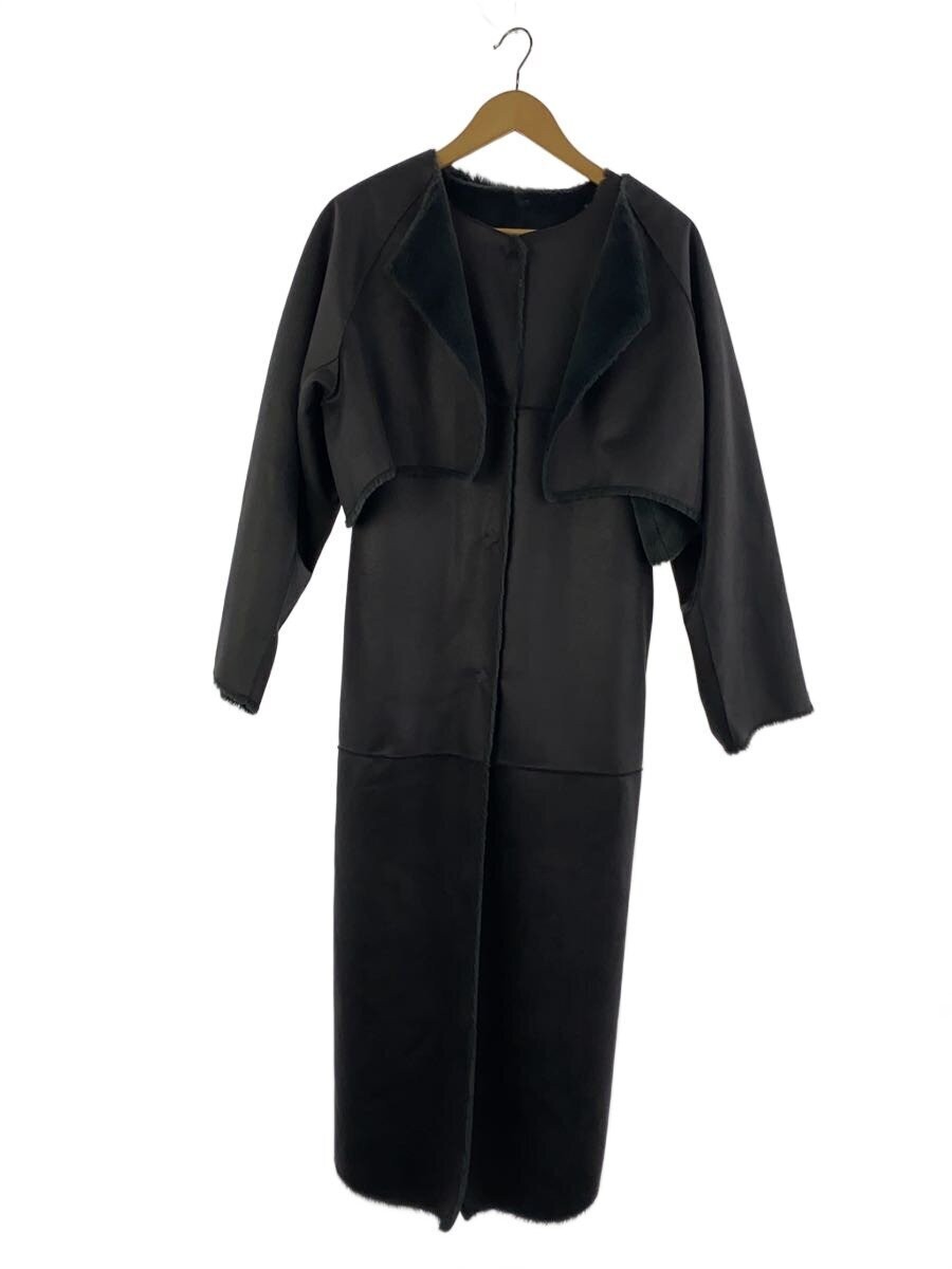 AMERI Coat M Polyester Gray Used 128cm Long Sleev… - image 1