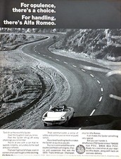 191 Alfa Romeo 1750 Spider Veloce photo "Enjoy Great Handling" vintage print ad
