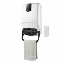 BATHROOM FAN HEATER WITH REMOTE CONTROL TIMER COLD WARM HOT WALL MOUNTED UK
