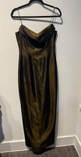 Y2K David Meister Maxi Dress Gown Fairy Whimsigoth 6 Iridescent Brown Holiday
