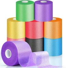 New 2025 8-Pack Randomly Colored Pre Wrap Tape, Premium Prewrap Athletic Tape fo