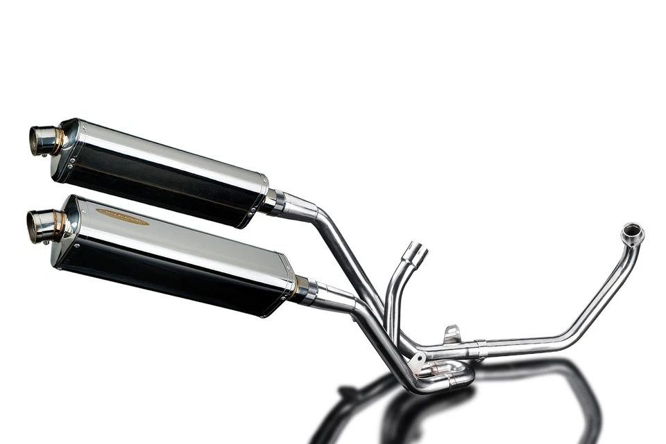 Silenciadores de escape Tri-Oval 17" acero inoxidable 98-02 Suzuki SV650 Delkevic 2-2 Foto 2 de 4