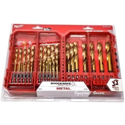 Milwaukee 48-89-4672 SHOCKWAVE 29PC Impact Duty RED HELIX Titanium Drill Bit Set