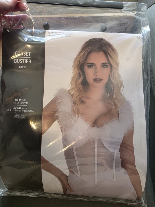 Angel Corset White Suit Yourself Fancy Dress Halloween Adult Costume Accessory