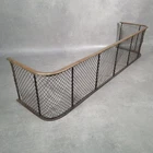 Antique Brass Nursery Spark Guard 19th Century Wire Mesh Fireplace Screen