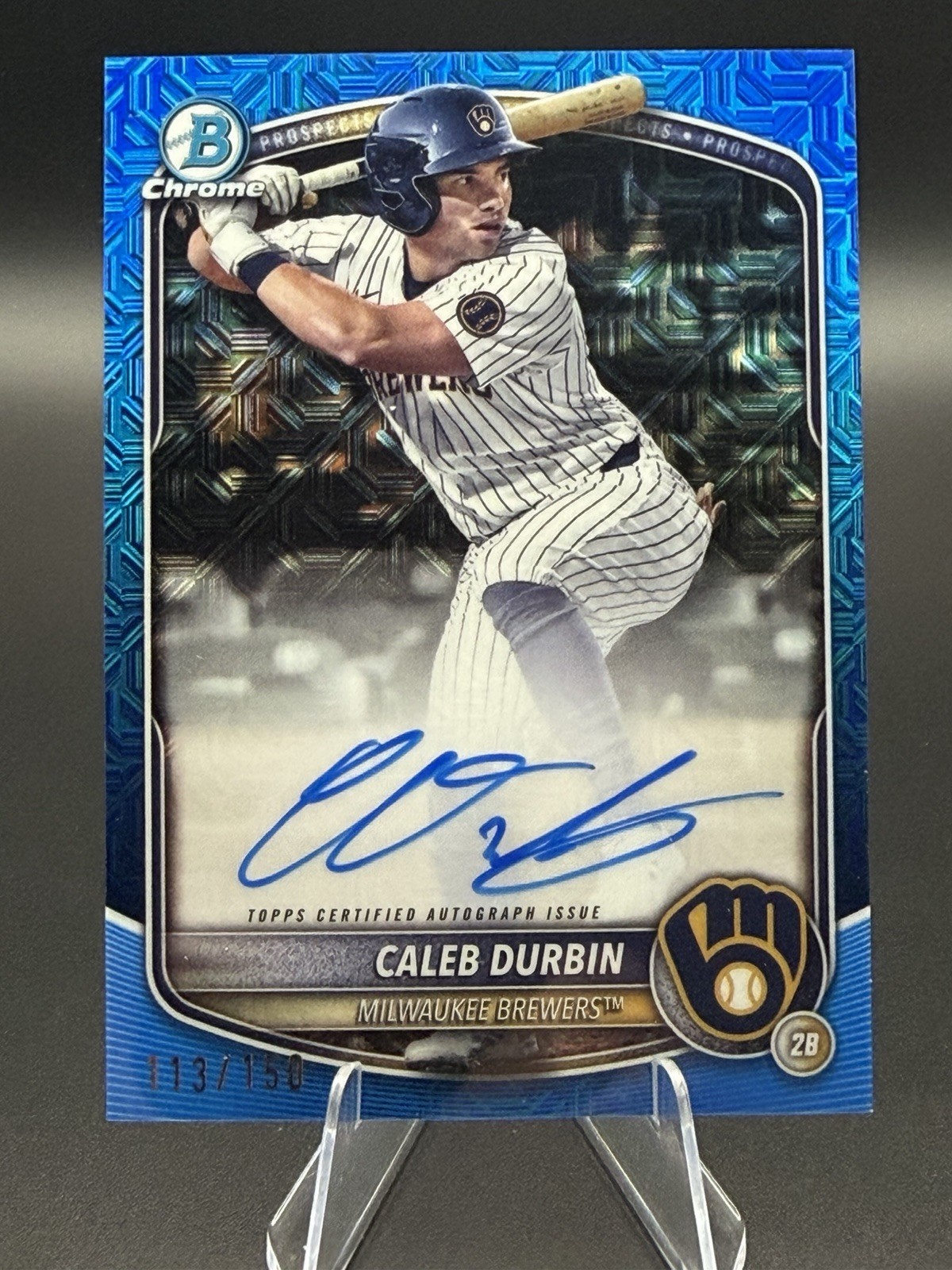 2025 Bowman Chrome Blue Mojo Caleb Durbin Auto /150