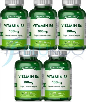 Nature's Truth Vitamin B6 - 60 Tabletten (5er Pack)