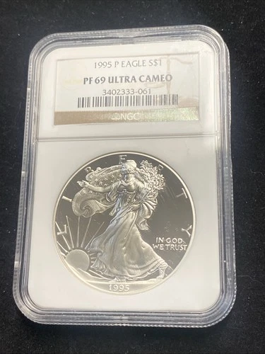 1995-P NGC PF69 ULTRA CAMEO AMERICAN SILVER EAGLE