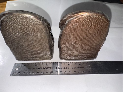 Western-Themed Cast Dodge WAGON WHEEL Bookends (May Be Brass) Get Rolling…RS - Picture 12 of 23
