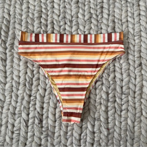 Nuevo con etiquetas Billabong Ray of Gold Traje de Baño Parte Inferior Bikini Rayas Elastizado Playa Piscina 12 - Imagen 3 de 13