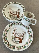 TIFFANY CO :: TRIO 3-Pc CHILD NURSERY SET Squirrel JOHNSON BROS ENGLAND