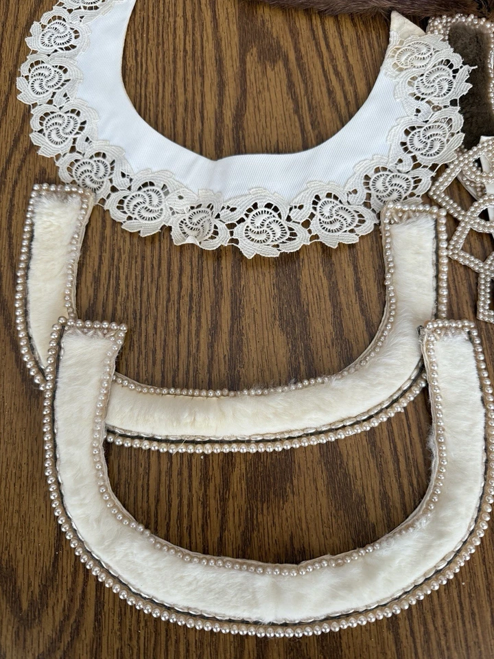 11 Vintage Neck Collars Pearls Fur Lace Detail Beautiful Vintage Collars 1950’s - Image 3 of 4