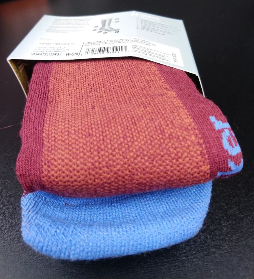 ICEBREAKER Womens Ski Socks Merino Wool Anatomic Fit- OTC- Small Cedarwood Red - Image 4 of 4