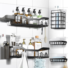 Shower Caddy Adhesive Shower Organizer 7-Pack, Rustproof Stainless Steel Bathroo