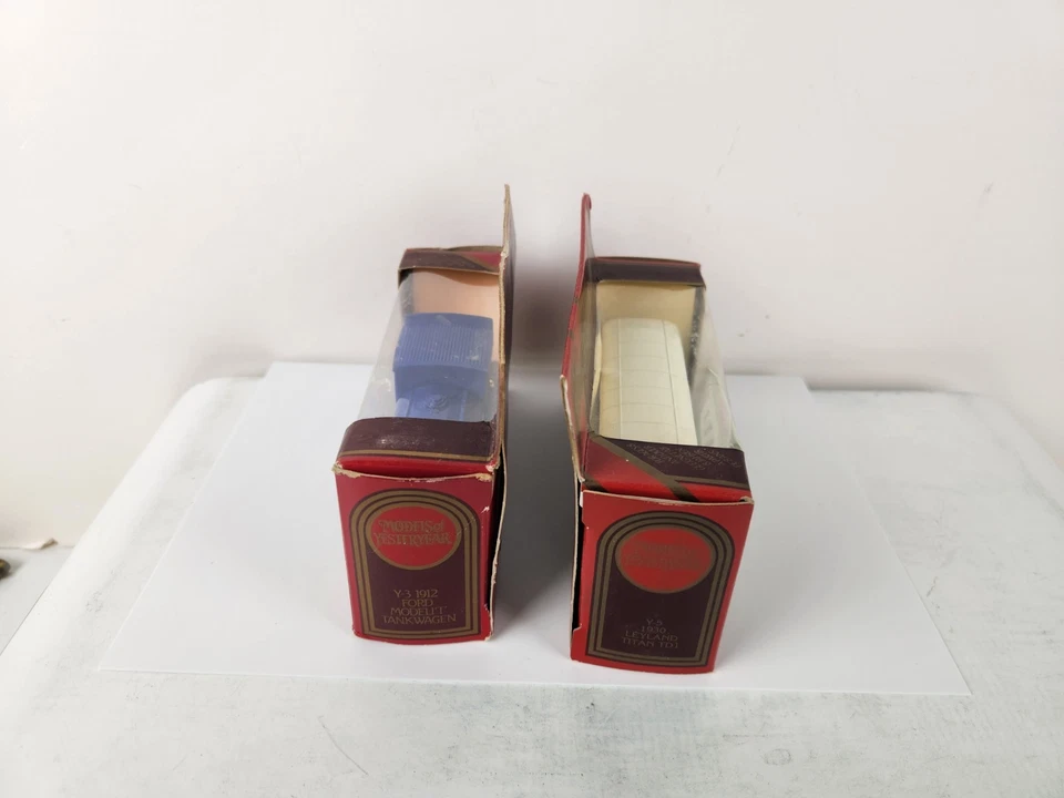 Matchbox Model Of Yesteryear Y5-C 1930 Leyland Titan & Mobiloil Y-3 Model T Vtg - Image 4 of 4