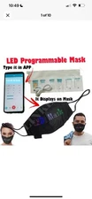 LED MASK Programmable Messages App Control Your Custom Message Face Mask