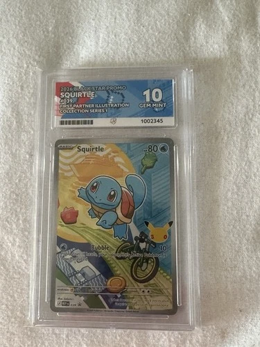 Squirtle Black Star Promo 039 Ace 10 English PERFECT SUBGRADES
