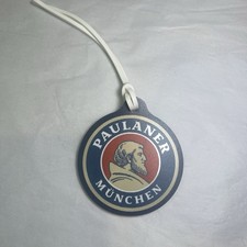 Rara etichetta borsa bagaglio birra tedesca Paulaner Munchen Germania nuova