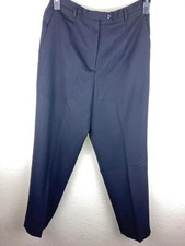 Pendleton 100 Virgin Wool Dress Pants Womens 10P Black Lined Pkts High-Rise