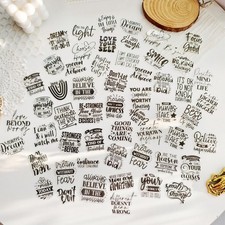 PRSTINCOL Positive Affirmation Stickers, 100Pcs Black and White PET Motivatio...