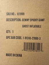 Gemmy Giant Airblown Inflatable Scary Ghost with Flickering Light, 12 ft Tall