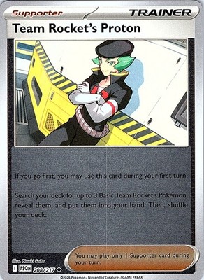 Team Rocket's Proton Reverse Holo Uncommon ME: Ascended Heroes 208/217 NM