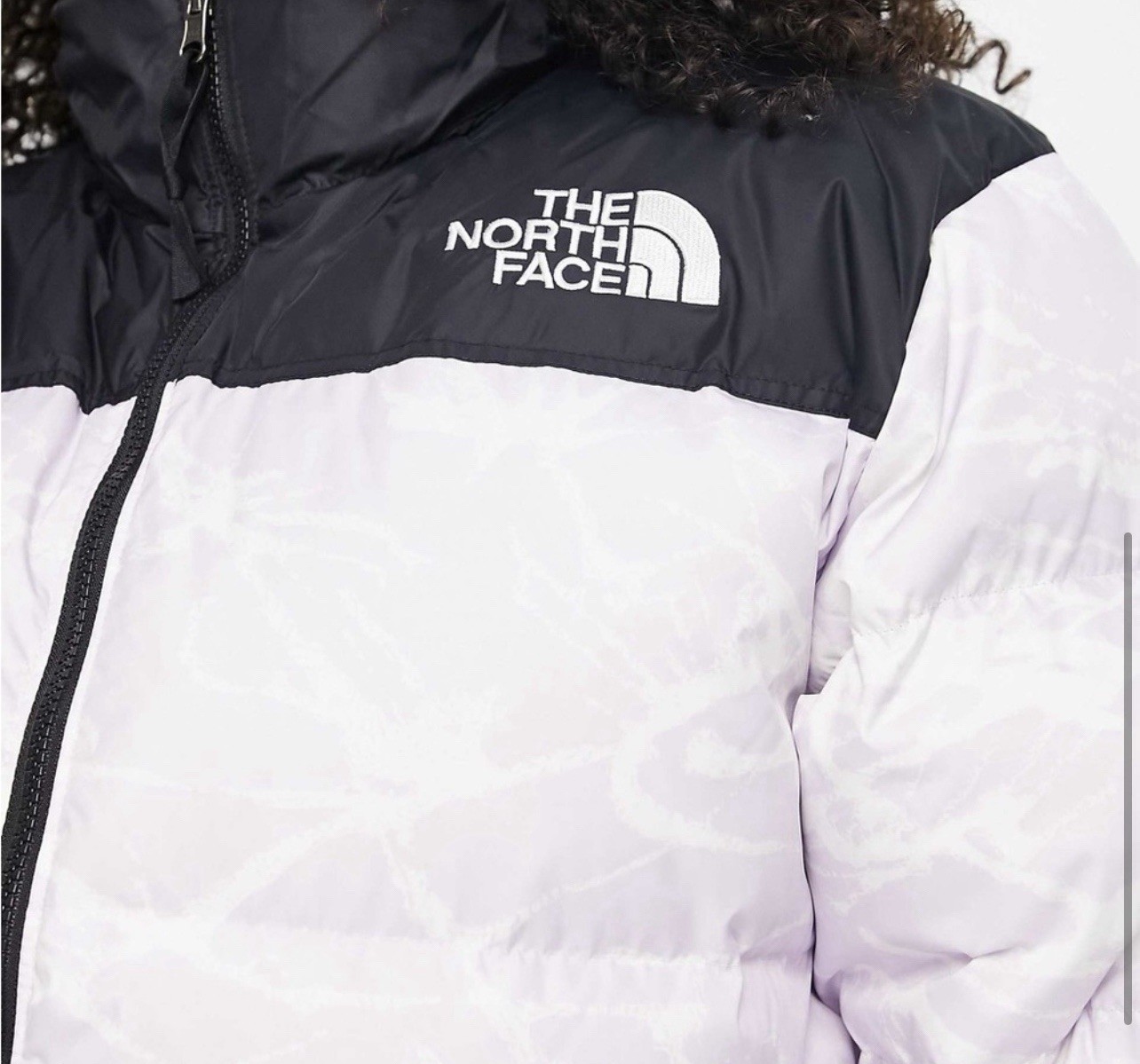 The North Face 1996 Retro Nuptse Print Quilted Down Jacket Women's/Plus 2X/Lilac image 5