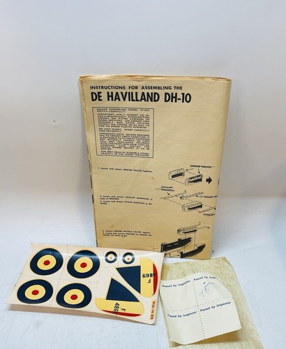 AURORA 1/48 DeHAVILLAND DH-10 BOMBER #125-1.98 vintage 1957 - Picture 4 of 10